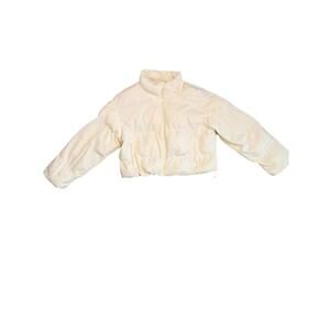 Dazy Off-White Corduroy Puffer Jacket – Size L